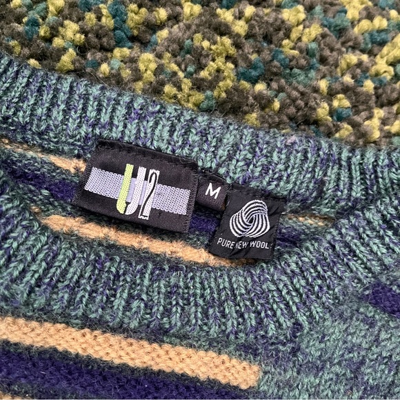 U2 Wool Striped Sweater (M fits S) - Picture 2 of 5